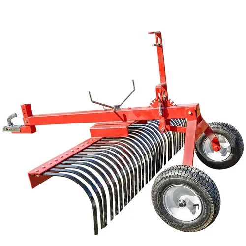 5' Landscape Rake with Wheels for ATV 30 Tines