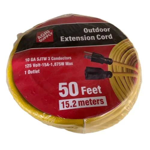 50 ft, Outdoor Extension Cord, 10 Gauge