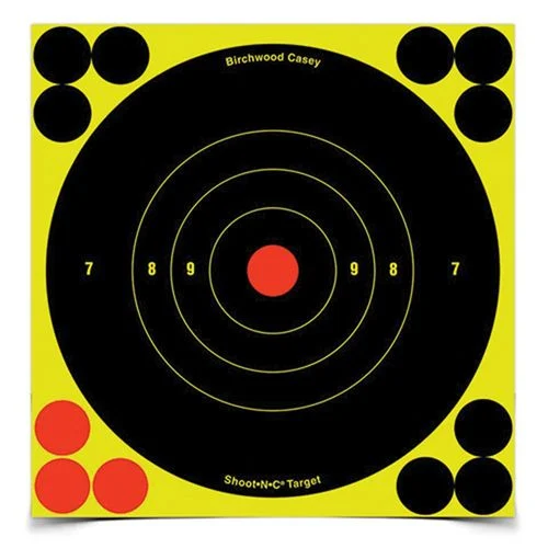 6 In. Bull's-Eye Target, 12 Sheets