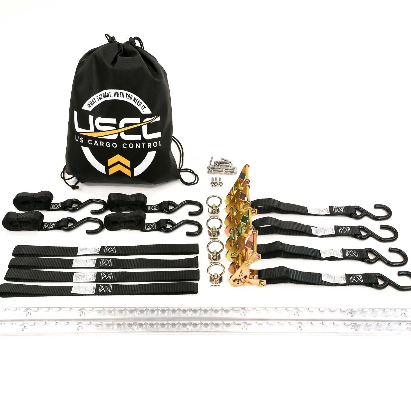 6' Motorcycle L-Track Tie Down System Kit | Aluminum L-Track