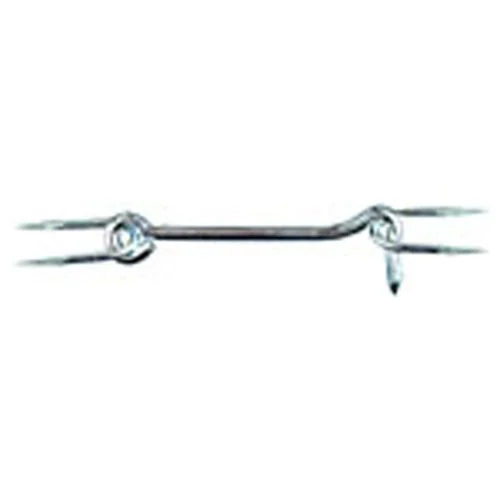 6" Zinc Plated Gate Hook with Staple