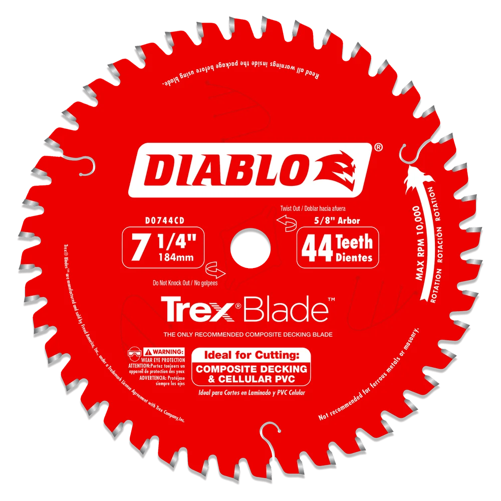 7-1/4 in. x 44 Tooth Composite Material/Plastics - 10 per Order