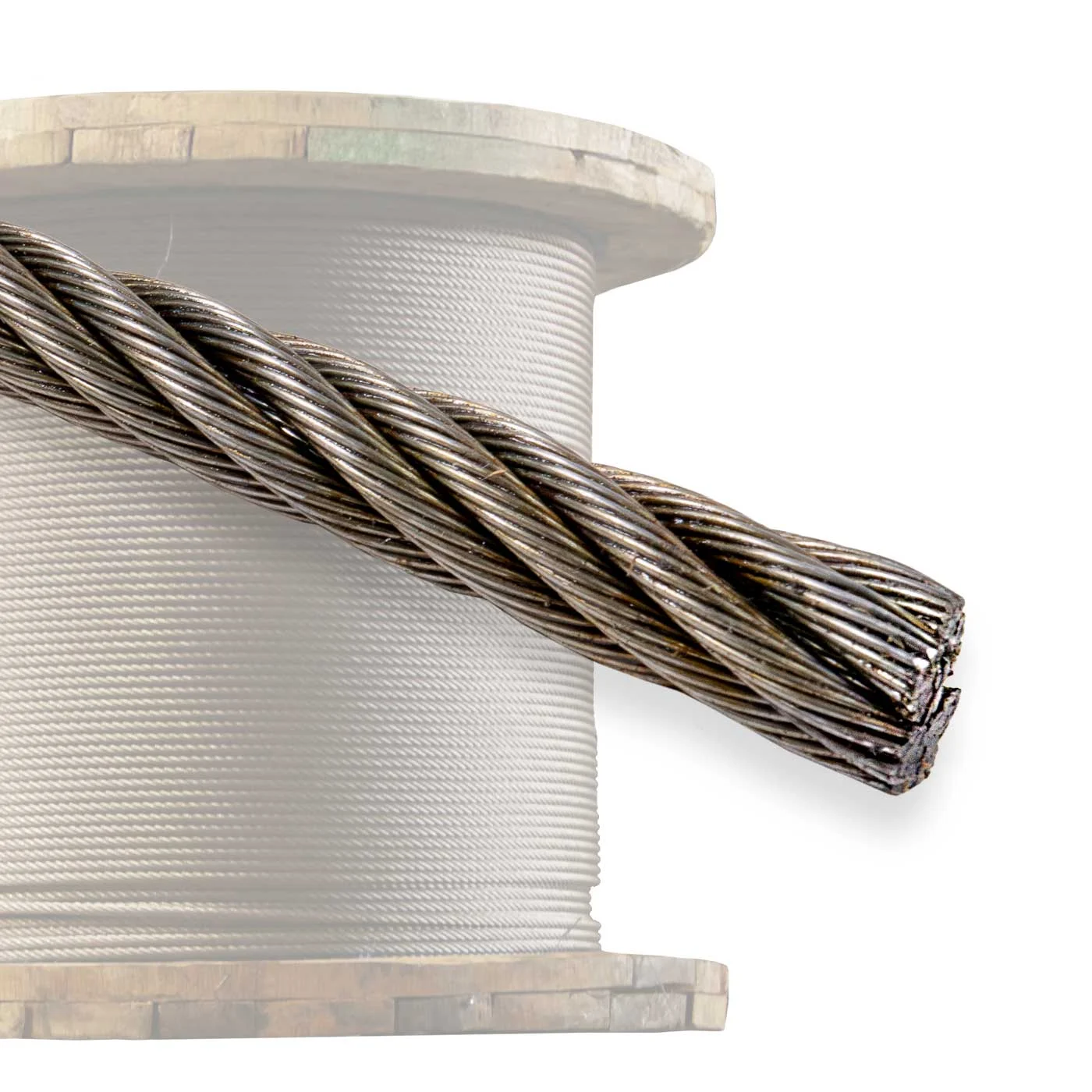 7/16" 6x19 Bright Wire Rope - EIPS IWRC | 5,000' Coil
