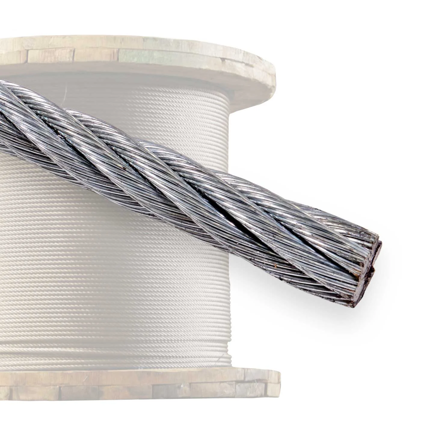 7/16" 6x19 Galvanized Wire Rope - EIPS IWRC | 5,000' Coil