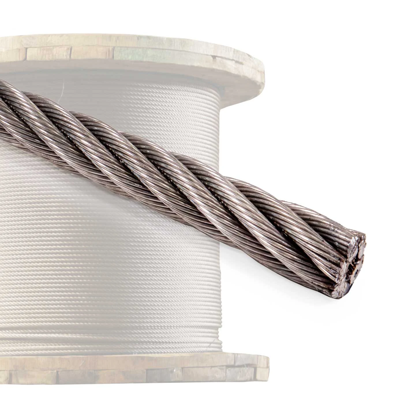7/16" 6x19 Stainless Steel Wire Rope - Type 304 IWRC | 2,500' Coil