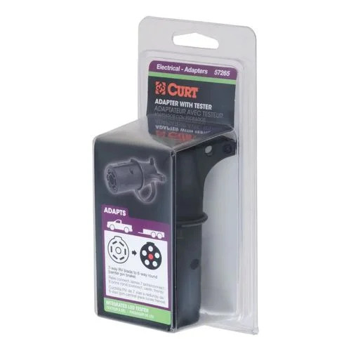 7-WAY RV BLADE TO 6 ROUND L.E.D. ADAPTER