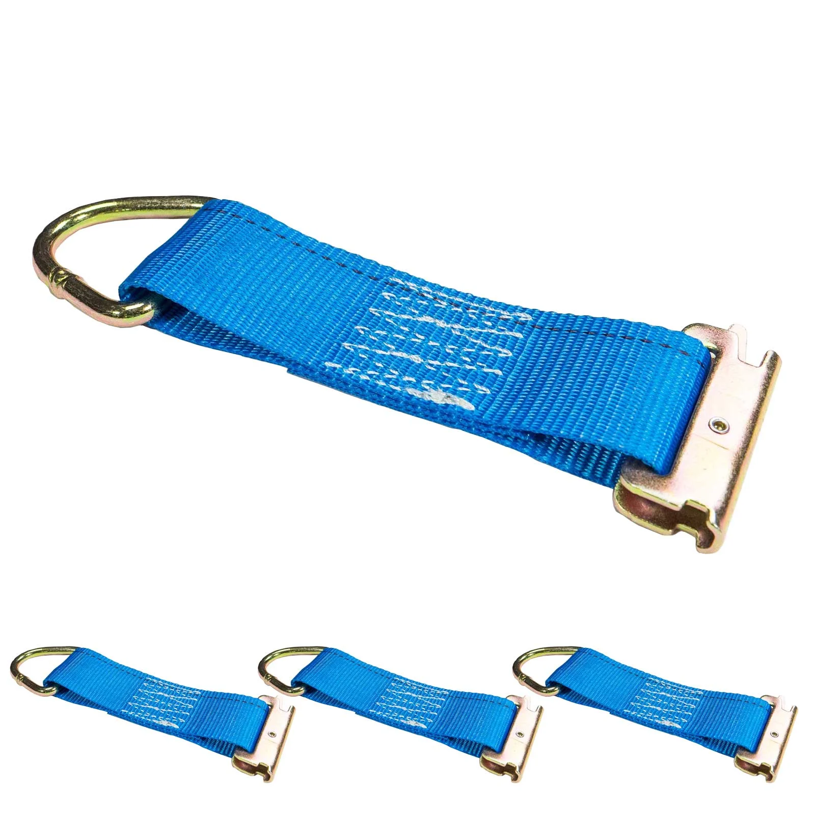 8-1/2" E-Track Rope Tie Off - Blue | 4,400 lbs. BS | 4-Pack