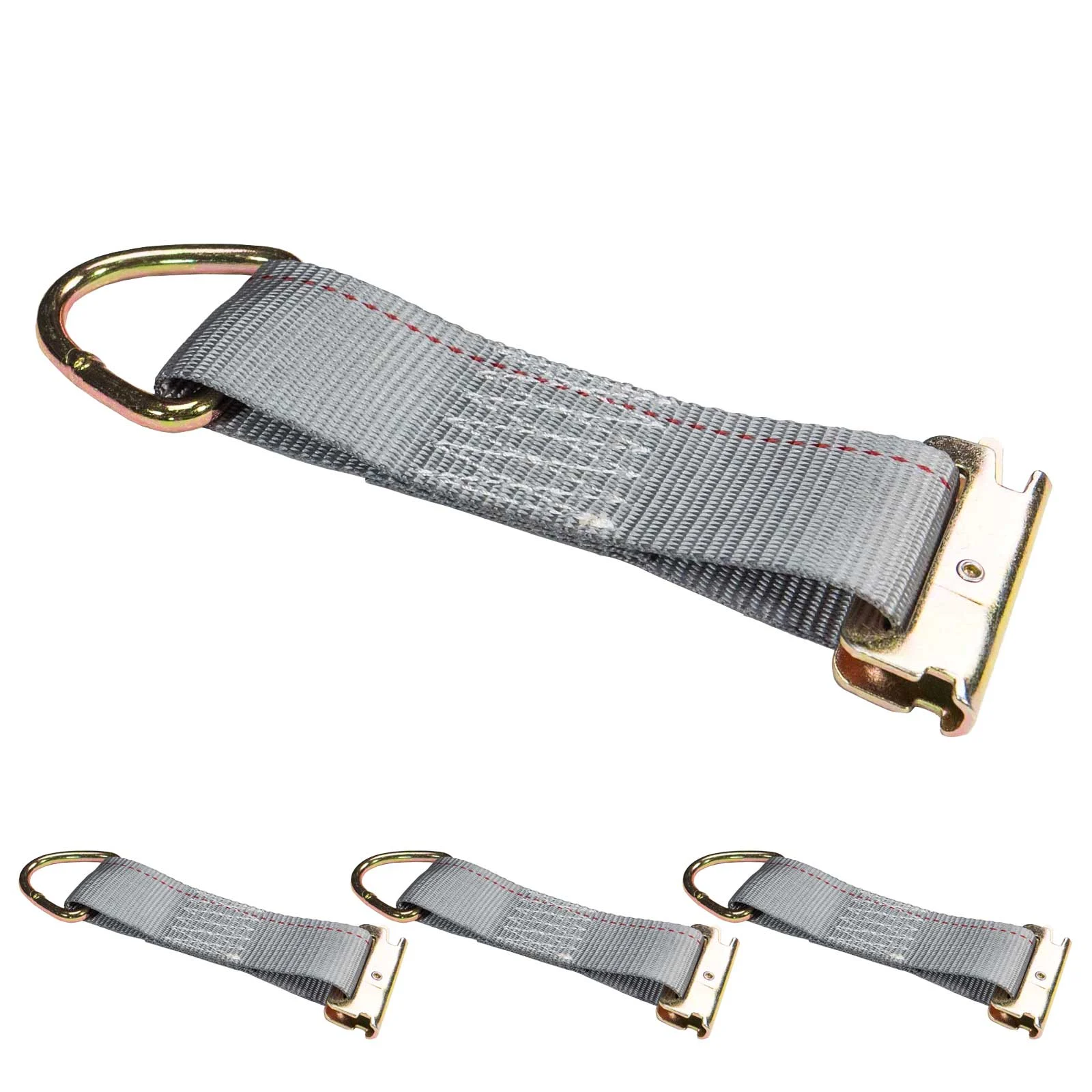 8-1/2" E-Track Rope Tie Off - Gray | 4,400 lbs. BS | 4-Pack