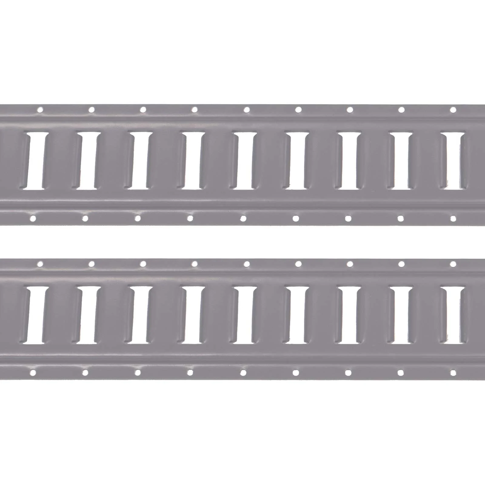 8' Horizontal E-Track Gray Painted | 2-Pack
