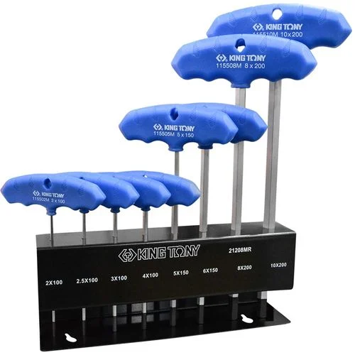 8 PC. METRIC T-HANDLE HEX KEY SET
