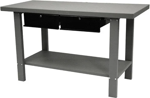 Homak Industrial Steel Workbench with 2 Drawers, 59" (GW00550170)