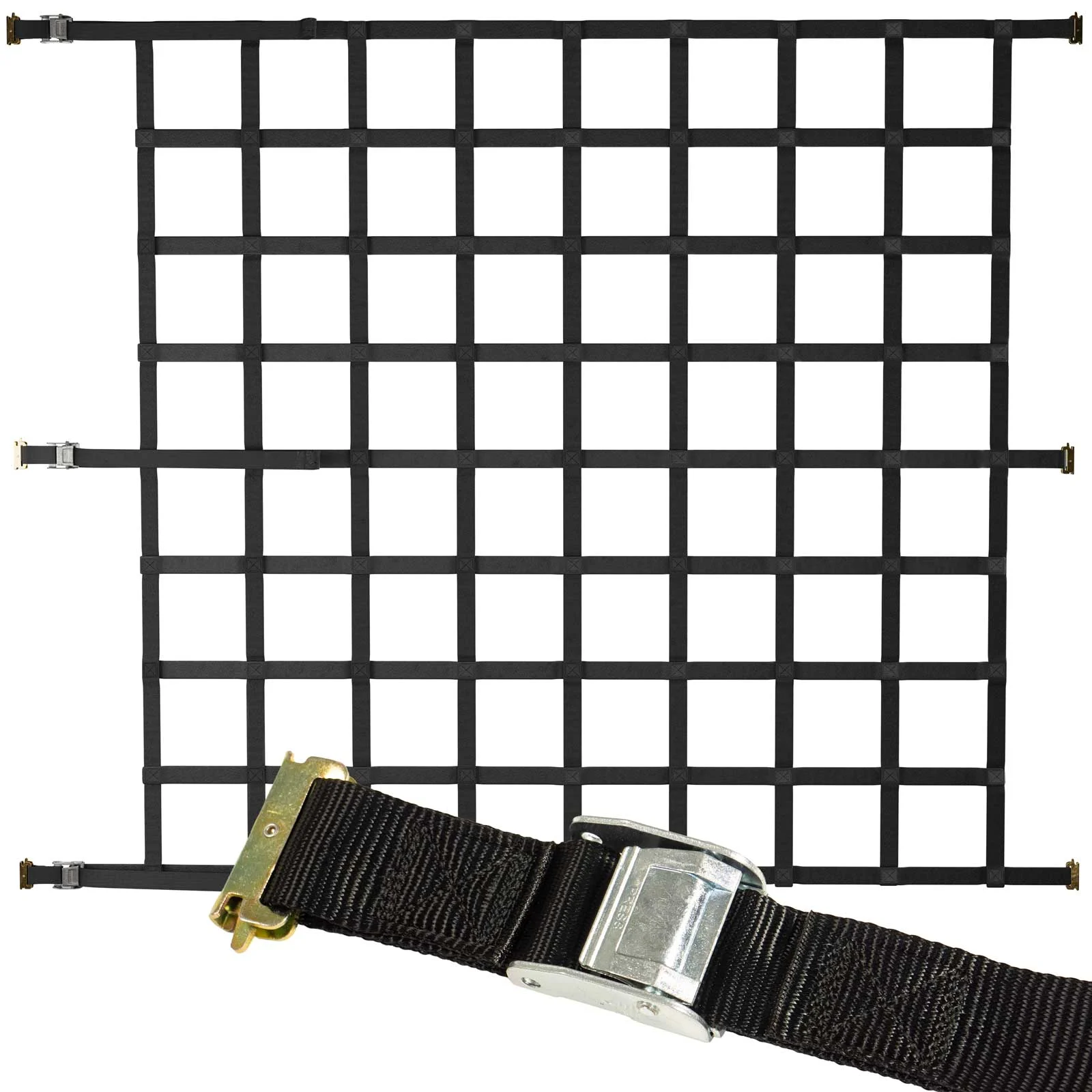 82" x 82" Heavy-Duty Cargo Net with Cam Buckles | E-Track Fittings