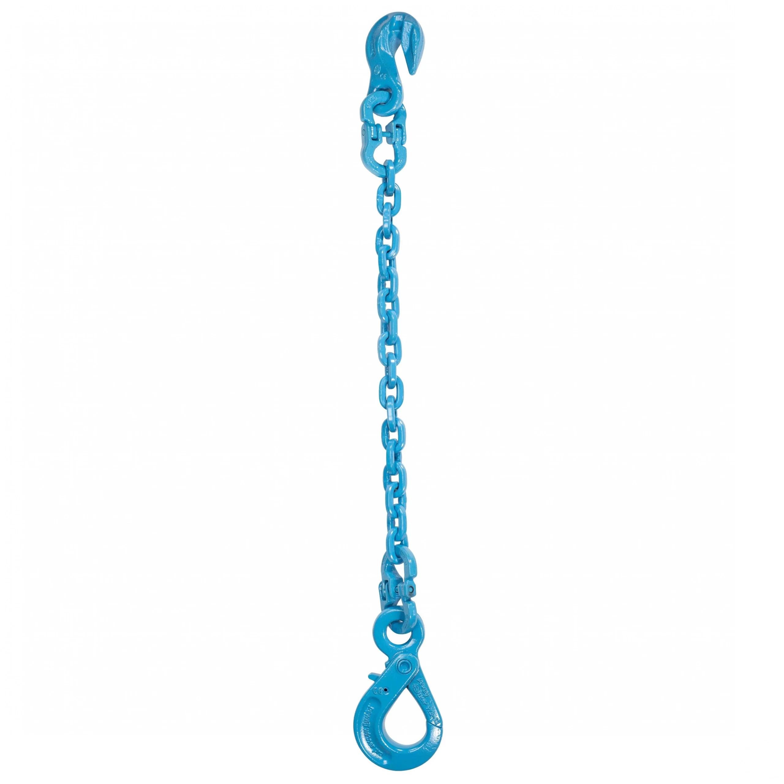 9/32" x 10' Pewag Single Leg Chain Sling w/ Grab & Self-Locking Hooks - Grade 120