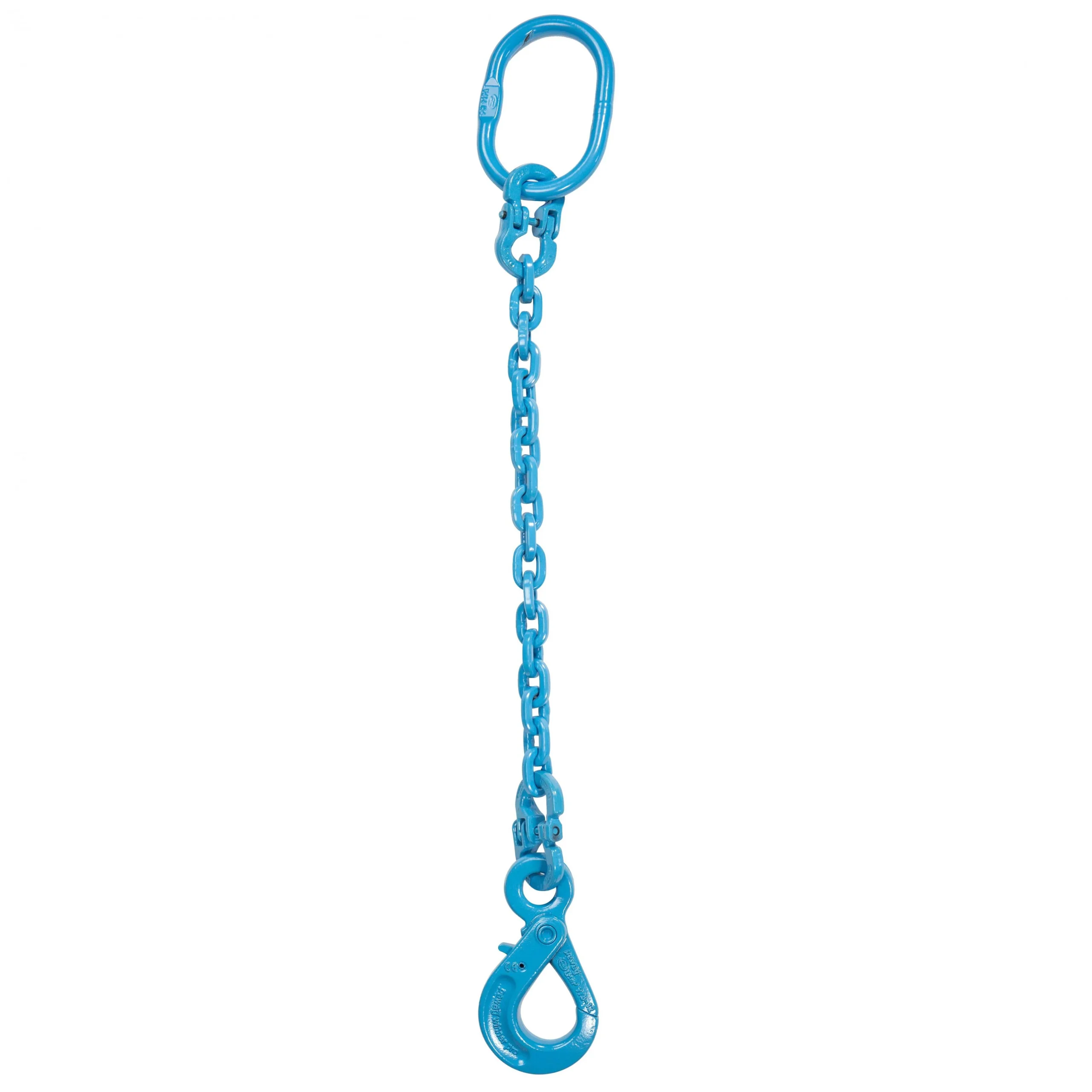 9/32" x 10' Pewag Single Leg Chain Sling w/ Self-Locking Hook - Grade 120