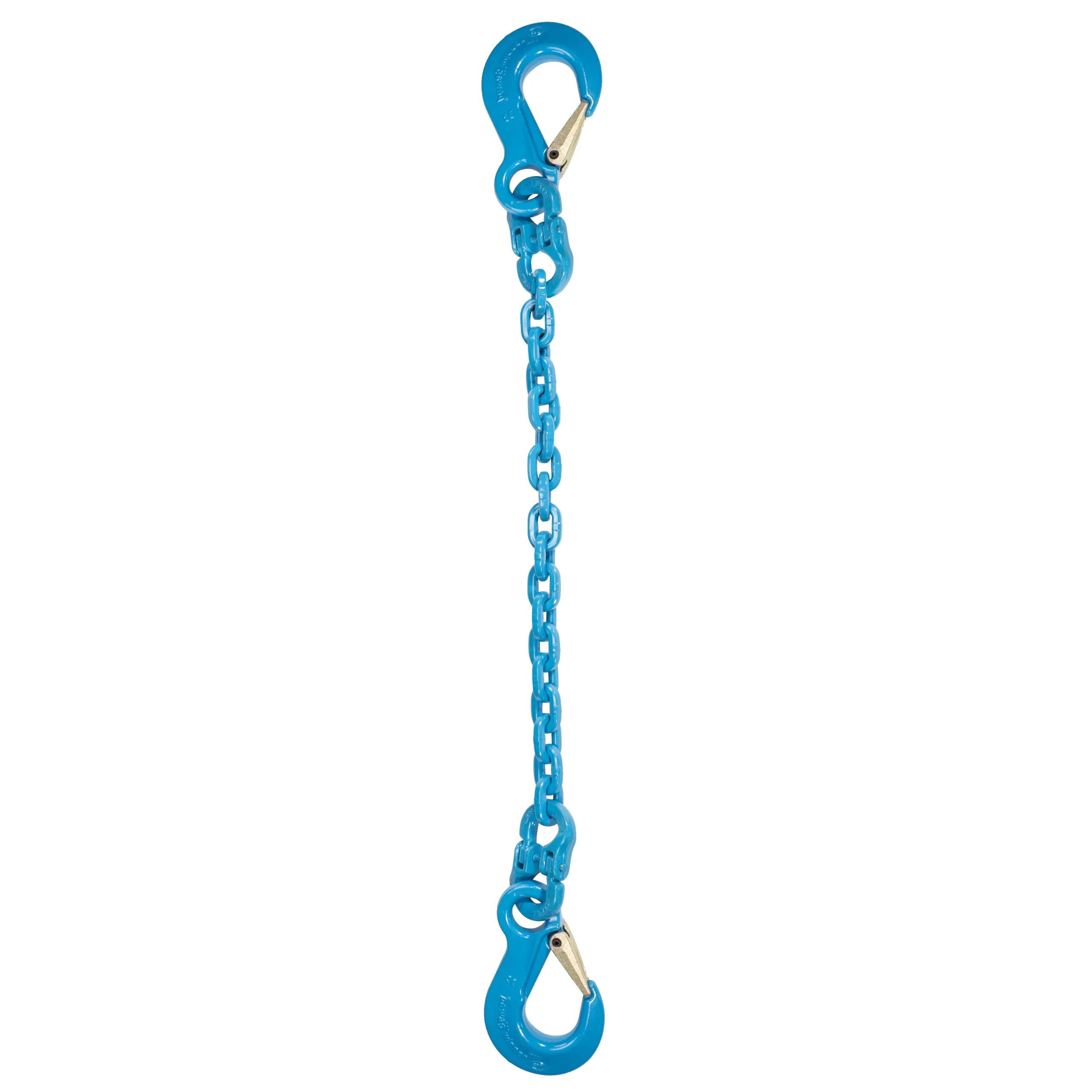 9/32" x 20' Pewag Single Leg Chain Sling w/ Sling & Sling Hooks - Grade 120