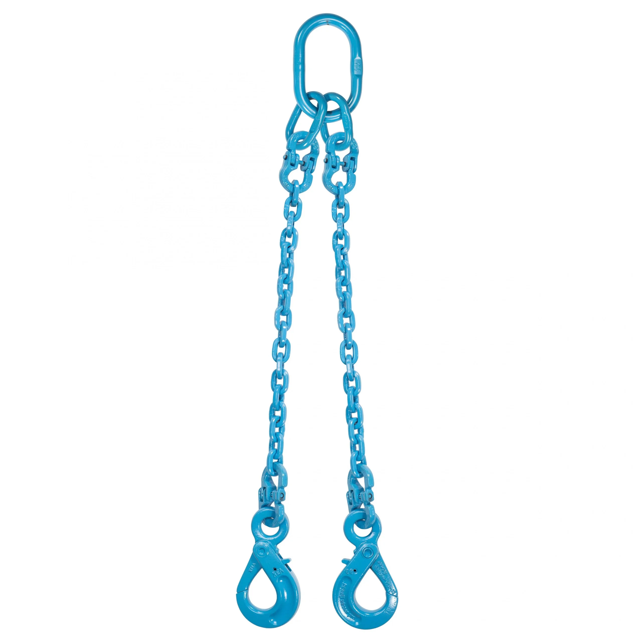 9/32" x 3' Pewag 2 Leg Chain Sling w/ Self-Locking Hooks - Grade 120