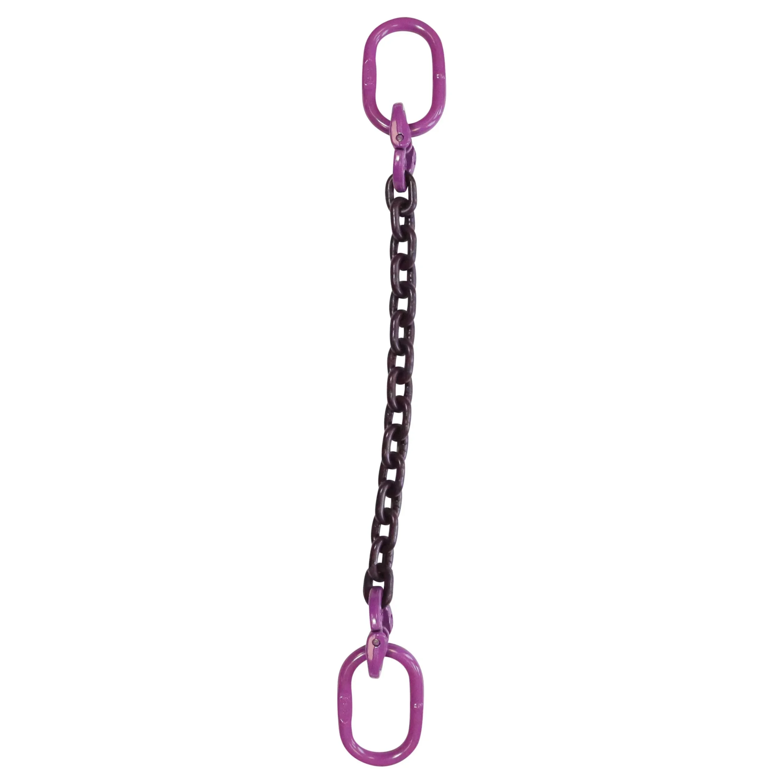 9/32" x 8' Single Leg Chain Sling w/ Oblong Master Links- Grade 100
