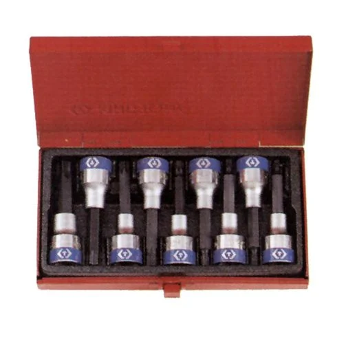 9 PC.1/2" DRIVE METRIC TORX HEAD BIT SO