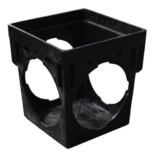 9" Square Basin with 4 Outlets