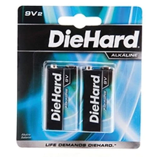 9V Alkaline Batteries, DieHard, (2Pk)
