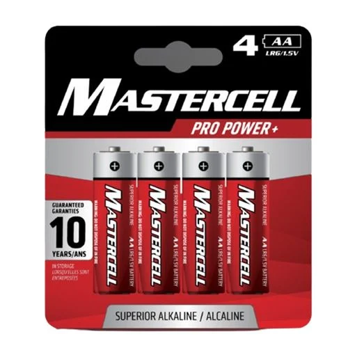 AA Alkaline Battery Pack, 4 Pack