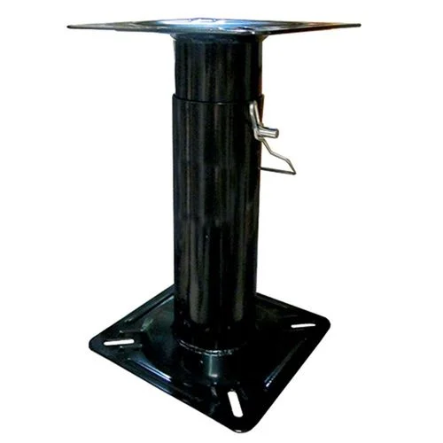 Adjustable Boat Seat Pedestal, 11-1/2 to 17-1/2 In., Black