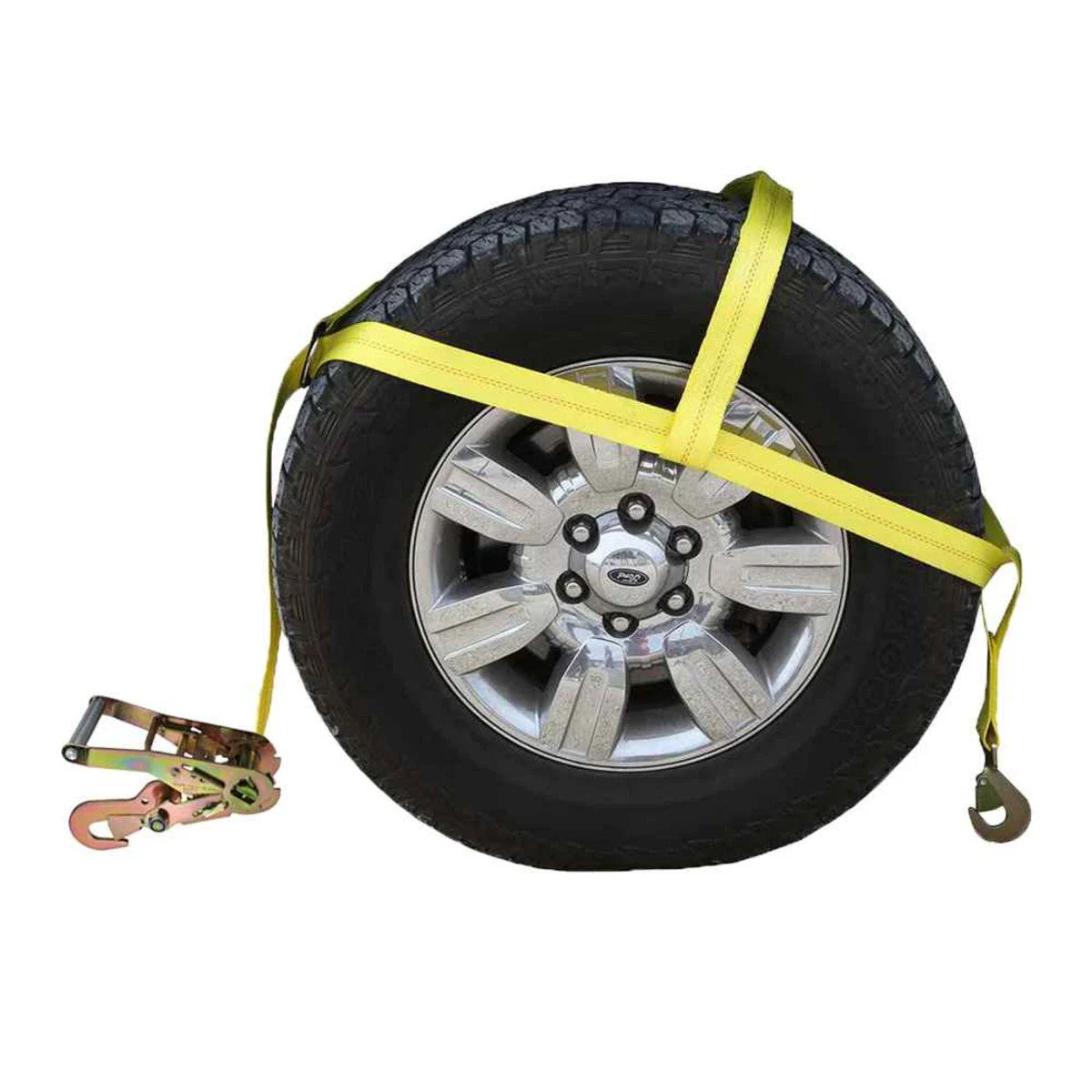 Adjustable Wheel Net w/ 2" Top Strap, Twisted Snap Hook & Ratchet w/ Snap Hook