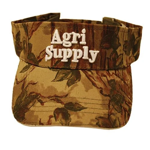 Agri Wear Agri SupplyCamo Visor, White Logo