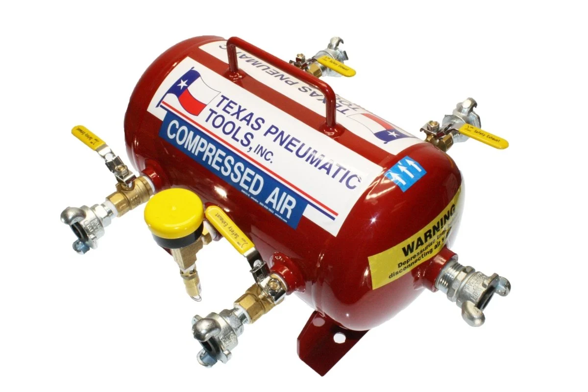 Air Manifold (2.5 Gal, ASME Tank w/ 1/2" Ball Valves & Crowfoot Connectors)