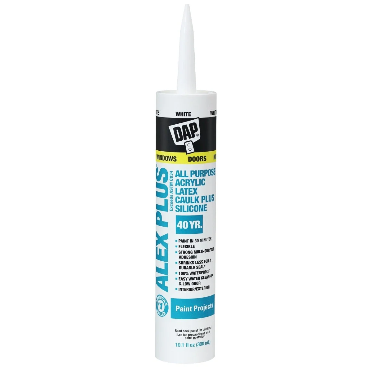 ALEX PLUS All Purpose Acrylic Latex Caulk Plus Silicone - 12 Count
