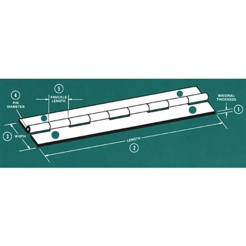 ALUMINUM PIANO HINGE 3" X 6'
