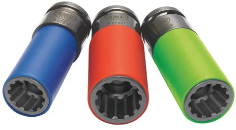 Ame International 67800 3 Piece Spline Plus Socket Set - 17mm, 19mm, 21mm
