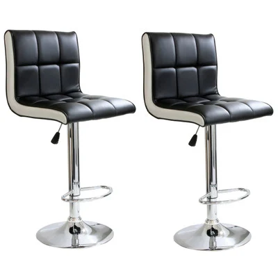 AmeriHome 2-Piece Two-Tone Padded Bar Stool Set (BS2318SET)