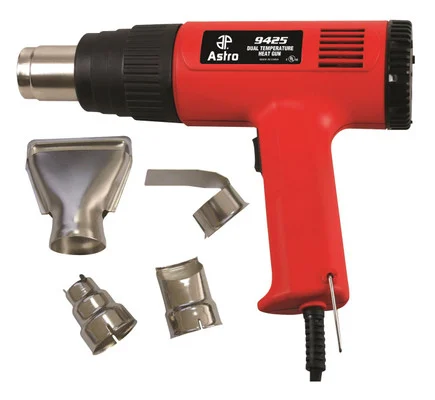 Astro Pneumatic Dual Temperature Heat Gun Kit with Multiple Nozzles (9425)