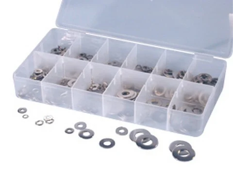ATD Tools 360 SS Lock/Flat Washer Assortment, 350 pc.