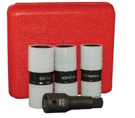 ATD Tools 4354 1/2 Dr. Protective Wheel Nut Flip Impact Socket Set, 4 pc.