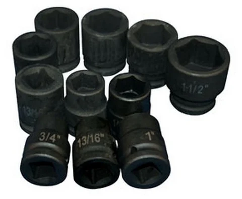 ATD Tools 6404 6-Point Truck Service Impact Socket Set, 11 pc.