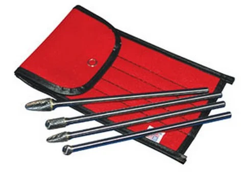 ATD Tools 8170 6 Long Shanks Double Cut Carbide Burr Set, 4 pc.