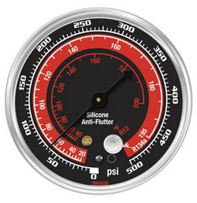 ATD Tools A/C High Side Gauge for R12 and R134a with Anti-Flutter (ATD-3666)