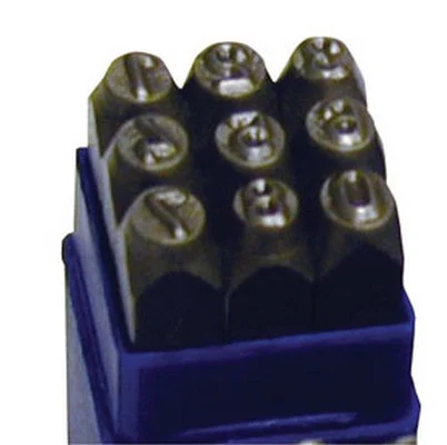 ATD Tools Metal Number Stamps 1/4" 9-Piece Beveled Induction Hardened (ATD-9603)