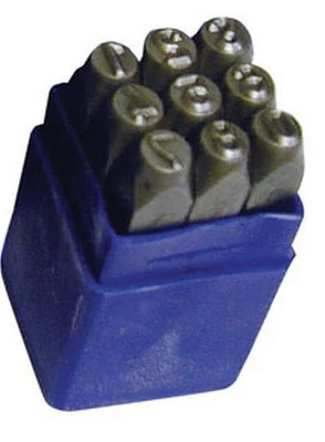ATD Tools Metal Number Stamps 3/16" 9-Pc Beveled Induction Hardened (ATD-9601)