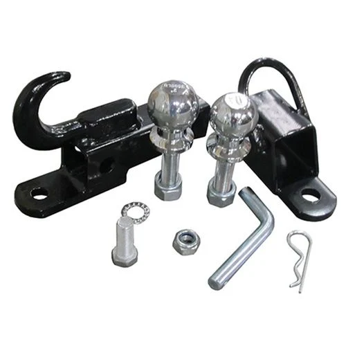 ATV Reciever Adapter with Hook, 2 In., 1-7/8 and 2 In. Balls