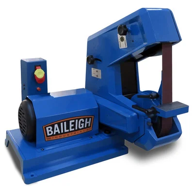 Baileigh 110V 1.5 HP Single Speed Three Wheel Belt Grinder 2 Belt (1227894)