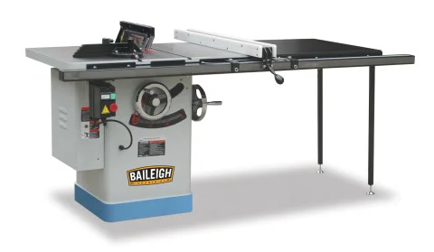 Baileigh 3HP 220V 1Phase 10 Inch Professional Cabinet Style Table Saw (1229615)