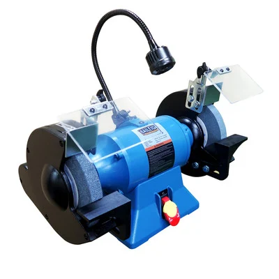 Baileigh 8 Inch Industrial Bench Top Grinder 110V with LED Work Light (1227895)