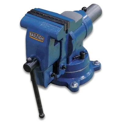 Baileigh Industrial Swiveling Rotating Bench Vise with Pipe Jaws 5-1/8" Jaw (1019128)