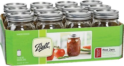 BallMason Jars, Pint, 12 Count