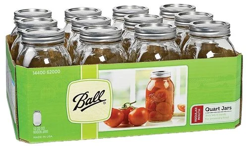 BallMason Jars, Quart, 32 Oz., 12 Count