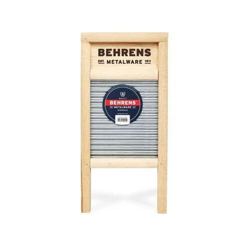 Behrens Galvanized Steel & Wood Washboard – Small