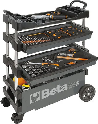 Beta Tools Folding Tool Trolley, Gray (027000202)